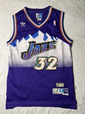 Adidas Hardwood Classic Utah Jazz Karl Malone Jersey Men’s Large Purple LEN +2 - Image 1 of 4