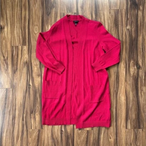 Torrid Plus Size 00 Pink Open Front Knit Cardigan Sweater Pockets Comfy Layering - Picture 1 of 4