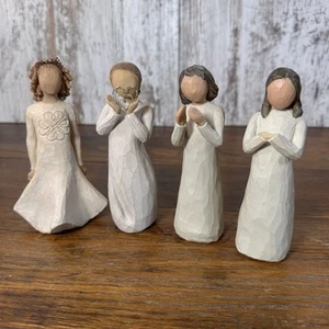 "Lote de 4 estatuillas de sauce de 5"" encanto irlandés, 2 hermanas de corazón, mucho amor" - Imagen 1 de 19