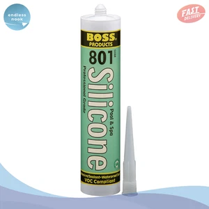 Clear Silicone Adhesive Sealant 10.3 Oz for Pools Spas and Bathroom Tiles - Picture 1 of 3
