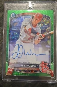 2025 Bowman Chrome JJ Wetherholt #BMA-JW GREEN Mojo Prospect Auto #/99 🔥🔥🔥 - Bild 1 von 9