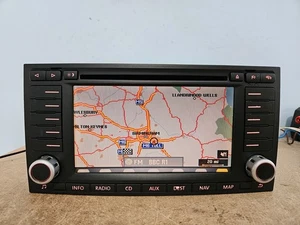 VW TOUAREG MFD2 SAT NAV NAVIGATION CAR RADIO STEREO CD PLAYER HEAD UNIT & CODE - Picture 1 of 11