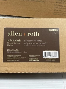 Allen+Roth 21 Inch Natural Carrara Marble Side Splashes - Picture 1 of 6