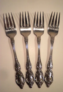 Oneida Monte Carlo Insalatiera Deluxe Inox Set 4 Quattro Posate Lucide Vintage - Foto 1 di 4