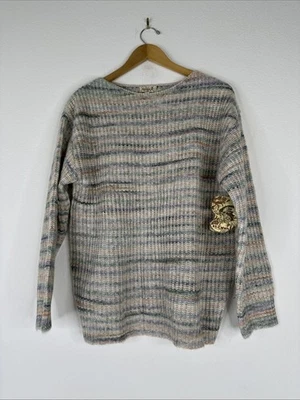 Suéter tejido One World para mujer talla XL a rayas multicolor NUEVO Foto 1 de 4