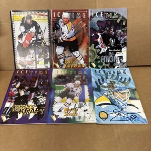 Ice Time Programs 6 todos autografiados por el jugador en la parte delantera - Imagen 1 de 7