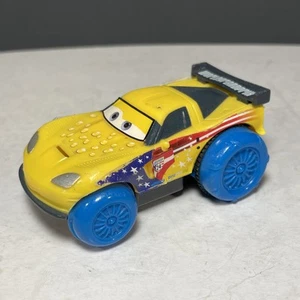 Disney Pixar Hydro Wheels Jeff Gorvette Yellow Car Race on Water Bath Toy 3” - Picture 1 of 8