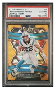 Select Christian McCaffrey #46 Orange Prizm 2019/49 PSA 10 - Imagen 1 de 3