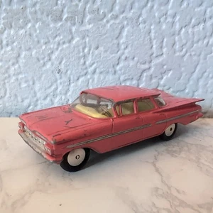 Vintage Early Original Corgi Toys 220 Chevrolet Impala Pink With Silver Trim - Picture 1 of 12