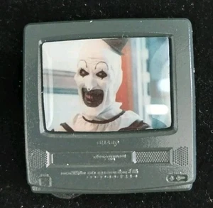 Terrifier 2016 Art The Clown TV Frame Custom ENAMEL PIN Horror VHS DVD BLU RAY  - Picture 1 of 4