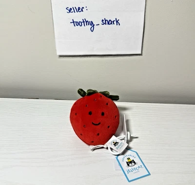 Jellycat Fabulous Fruit Strawberry BNWT - Retired & Rare - 100% Real, No Fake - Image 1 of 4