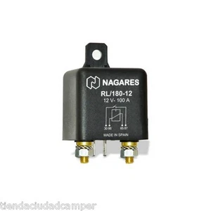 Relé Separador Baterías Nagares 180A Rele RL/180-12 Furgo Camper VW T3 T4 Vito - Imagen 1 de 2