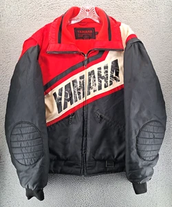 VINTAGE Snowmobile Jacket Mens Medium Tall MT Red Nylon Padded Pocket Snow Ski - Picture 1 of 18