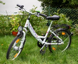 Kinderfahrrad, 20 Zoll, gebraucht, Puky Skyride, Wave, 3 Gänge, weiß, Sterne - Bild 1 von 2