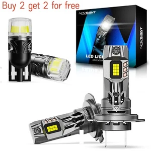Novsight H7 T10 LED Headlight Plate Lights Bulb 20000LM High Low Beam Lamp 90W - Picture 1 of 12