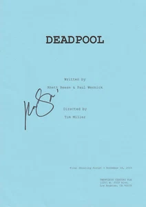 Karan Soni signiert VOLLSTÄNDIGES Deadpool Filmskript AFTAL, UACC vollständige Signierungsdetails - Bild 1 von 3