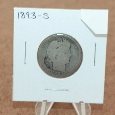1893-S Barber Quarter Dollar [092WEJ] - Image 1 of 4