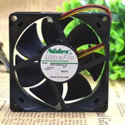 1pc NIDEC U80T12MS6A7-58 8025 8CM 12V 0.24A 4-wire Inverter Cooling Fan - Image 1 of 4