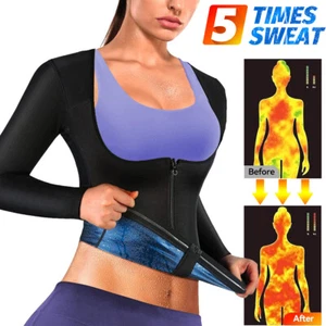 Sauna Suit For Women Weight Loss Waist Trainer Vest Sweat Workout Fajas Shaper - Picture 1 of 20