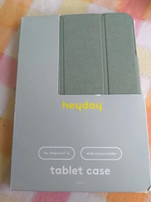 Heyday Folio Tablet  Case for iPad mini 6 Greenish  Gray  Colored Suede Feel - Image 1 of 2