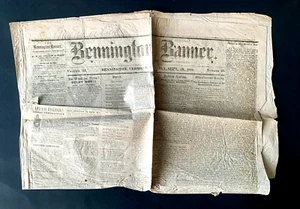 THE BENNINGTON BANNER ZEITUNG 29. SEPTEMBER 1864 VOL. 24 Nr. 33 EMANZIPATION PROC - Bild 1 von 3