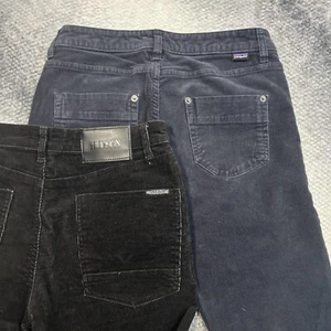 Hudson Patagonia Corduroy Velvet Skinny High Waisted Black Blue Jeans W28” - Picture 1 of 12