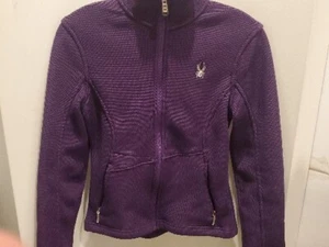 Spyder Women Purple Chain Link Style Athletic Jacket Size Small - Picture 1 of 19
