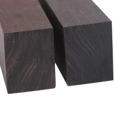 2 Piezas Madera Negra Africana Material Madera Ébano Cuchillo Mango Básculas 12x4x2.5cm Foto 1 de 4