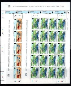 JERSEY MNH 1980 SG233-237 60TH ANV OF JERSEY MOTOR CYCLE CLUB SHEETS OF 20 X 5 - Picture 1 of 1
