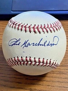 PHIL MARCHILDON 2 SIGNED AUTOGRAPHED OL BASEBALL! Athletics, Red Sox! CANADA! - Picture 1 of 2