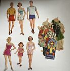 Vintage Mixed Lot Wedding Party Bridal Paper Dolls w/ Outfits