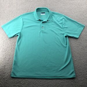 PGA Tour Airflux Golf Polo Mens L (Large) Teal Short Sleeve Collard Logo