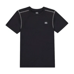 Russell Athletic Boys Small (8) Russell Athletic Black Compression Fitted Tee - Picture 1 of 2