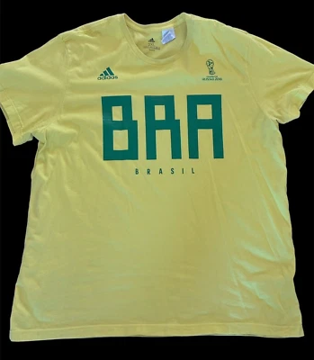 CAMISETA ADIDAS BRASIL FÚTBOL COPA MUNDIAL FIFA RUSIA 2018 2XL Foto 1 de 4