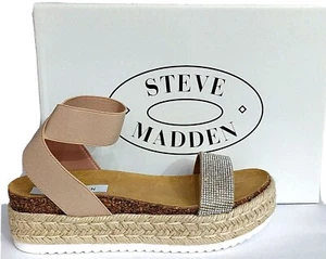 STEVE MADDEN KYLEIGH Sandalias Con Strass Beige Talla Eu 40 Mujer SM5 - Imagen 1 de 6