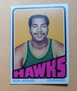 Tarjeta de baloncesto 1972 73 Topps #77 Don Adams Hawks artículo 2 excelente - Imagen 1 de 3