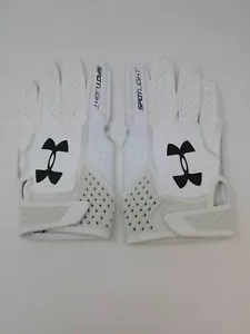 New Under Armour Men's White Spotlight WR Football Gloves - Picture 1 of 4