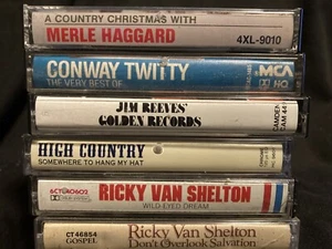 Country Cassette Haggard,Twitty,Reeves,High Country,Van Shelton Lot 6 PET RESCUE - Picture 1 of 13
