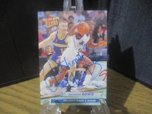 TARJETA FLEER AUTÉNTICA FIRMADA/AUTOGRAFIADA DE ANTHONY BOWIE ORLANDO MAGIC NBA - Imagen 1 de 4