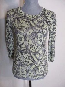 Ann Taylor FAB! Geometric Print Cotton/Rayon Blend 3/4 Sleeves Sweater XS - Picture 1 of 7
