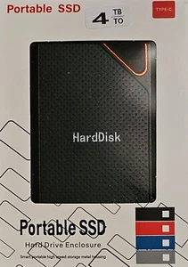 4TB SSD Hard Disk Type-C With Data Cable Complete.New Version.New In The Box. - Picture 1 of 15