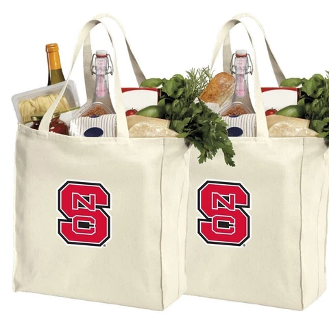 WOLFPACK Reusable Shopping Tote 2pc Set NC StateMOTHER'S DAY GIFT Cover