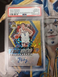 2023 Panini Mosaic Josh Giddey #FBGID GOLD FAST BREAK AUTO /10 PSA 10 - Picture 1 of 4