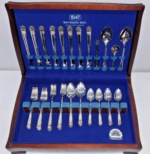 1847 Rogers Bros IS Silverplate 52 Pieces ETERNALLY YOURS Flatware Service For 8 - Picture 1 of 18