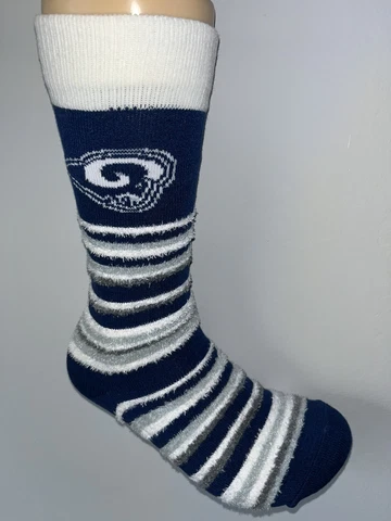 LA LOS ANGELES RAMS NFL FOOTBALL LOGO WOMENS SOFT FUZZY CREW SOCKS Q Cover