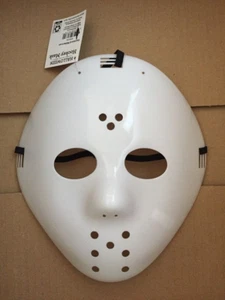 Jason Voorhees Friday the 13th Scary Halloween Hockey Mask White Cosplay NWT - Picture 1 of 4