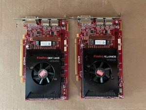 2X AMD FIREPRO W5000 2 GB GDDR5 PCI EXPRESS X16 DESKTOP VIDEO CARD WJ2JT/0WJ2JT - Picture 1 of 10
