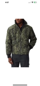 Bass Outdoor Men's Quilted Zip-Front Bomber Jacket - Green Bark Camo-XL - Picture 1 of 5