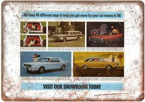 1966 Ford Vintage Automobile Advertising Retro Look Metal Sign AN2807 - Picture 1 of 2