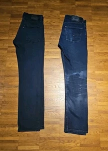 Zwei Levis Levi's 511 in W31 L32 Made And Crafted Top Straight Fit Schwarz Blau - Bild 1 von 9
